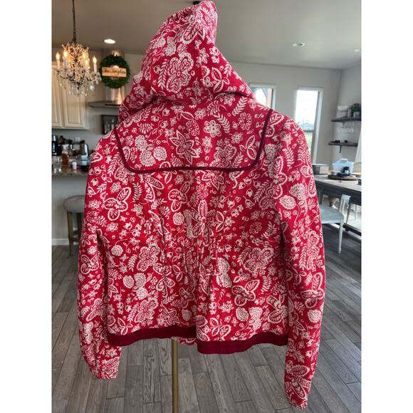 Elevenses Red Corduroy Quilted Jacket Size 4 - Picture 7 of 8